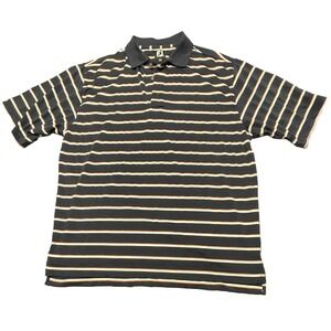 Footjoy Polo Shirt Mens Large Golf Stretch Active Striped Polo